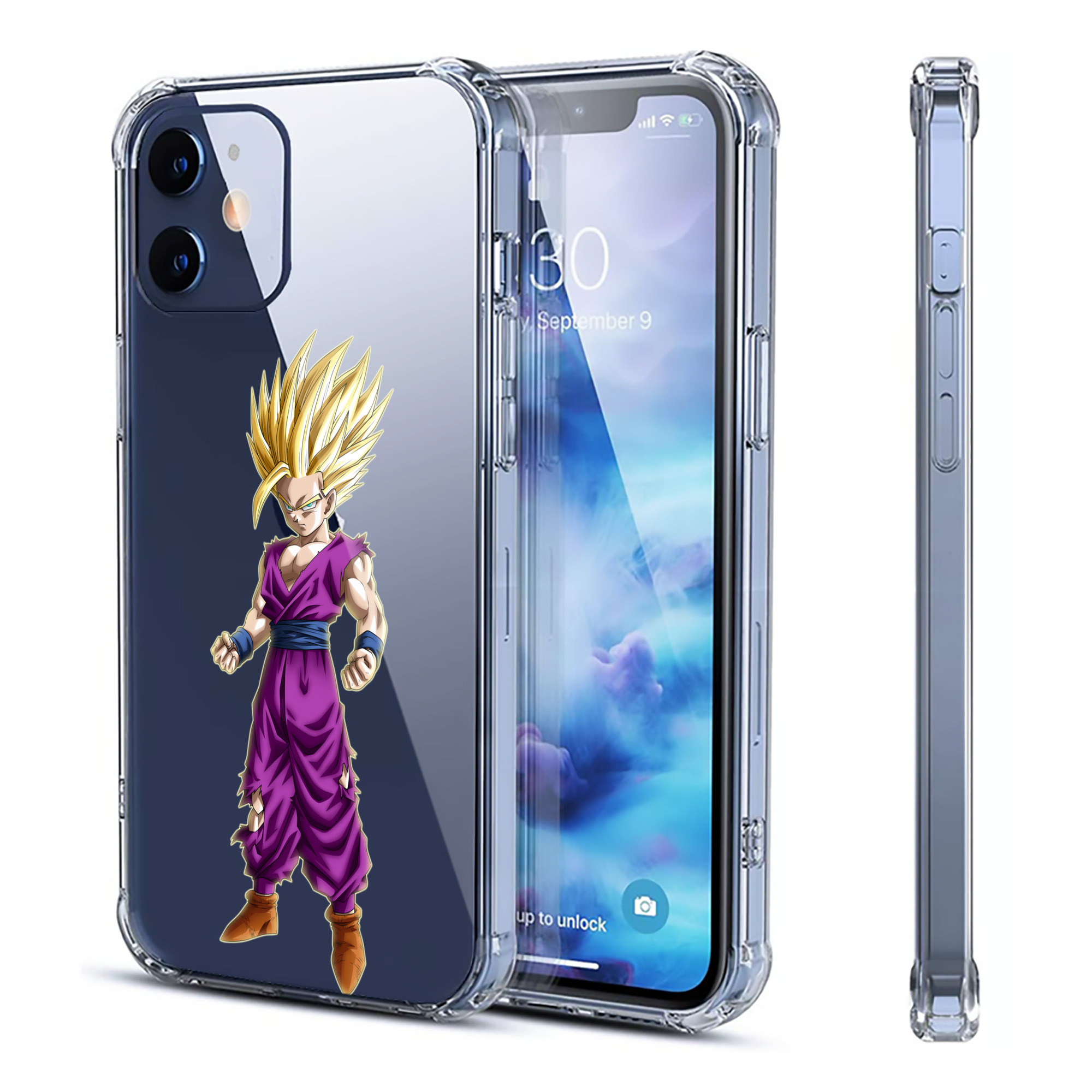 （画像用） ドラゴンボール 孫 悟飯（そんごはん）DRAGON BALL Son Gohan 【iPhone 12シリーズ対応】透明スマホケース（クリアソフトケース）